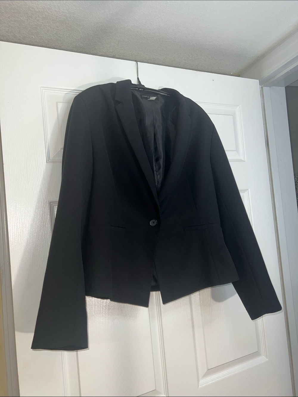 Simply Styled Black Women's Single-Button Tailored Blazer